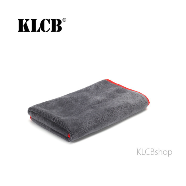 KLCB ผ้าไมโครไฟเบอร์ 40x40 สีเทาขอบแดง - Image 2